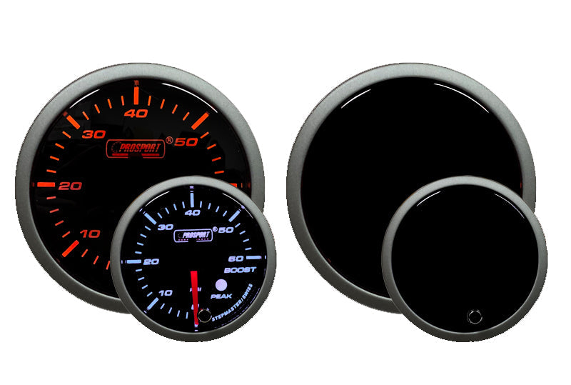 Prosport Gauges - 2-1/16" Premium Amber / White Electric Boost gauge 0-60 PSI
