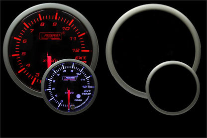 Prosport Gauges - 2-1/16" Amber/White Premium Metric EGT Gauge