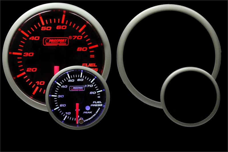 Prosport Gauges - 2-1/16" Premium Amber/White Fuel Pressure Gauge