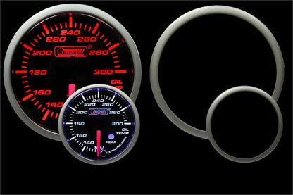 Prosport Gauges - 2-1/16" Premium Amber / White Oil Temperature Gauge