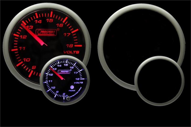 Prosport Gauges - 2-1/16" Premium Amber / White Volt Gauge