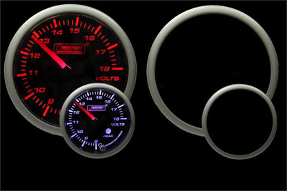 Prosport Gauges - 2-1/16" Premium Amber / White Volt Gauge