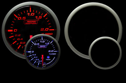 Prosport Gauges - 2-1/16" Amber/White Premium Metric Boost