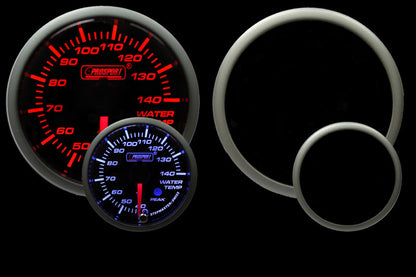 Prosport Gauges - 2-1/16" Amber/White Premium Metric Water Temperature Gauge
