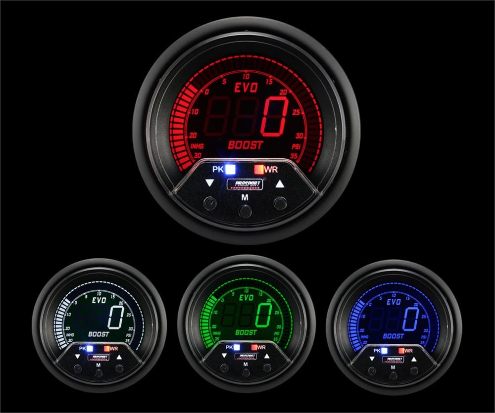 Prosport Gauges - 2-3/8" Premium Evo Electrical Boost Gauge
