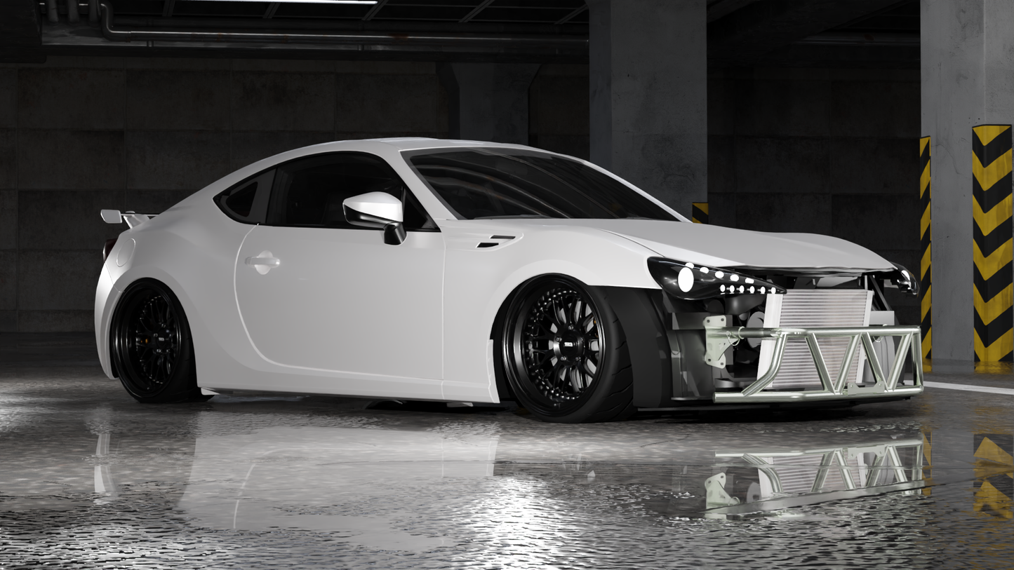 True Focus Fabrication - Scion FR-S / Subaru BRZ / Toyota GT86 - Street Shark Front Bash Bar