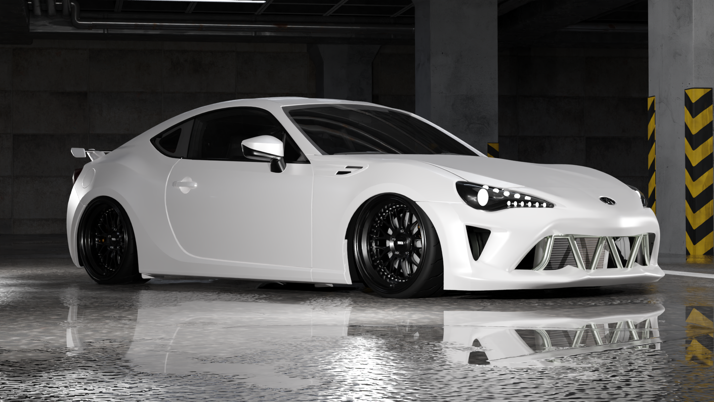 True Focus Fabrication - Scion FR-S / Subaru BRZ / Toyota GT86 - Street Shark Front Bash Bar