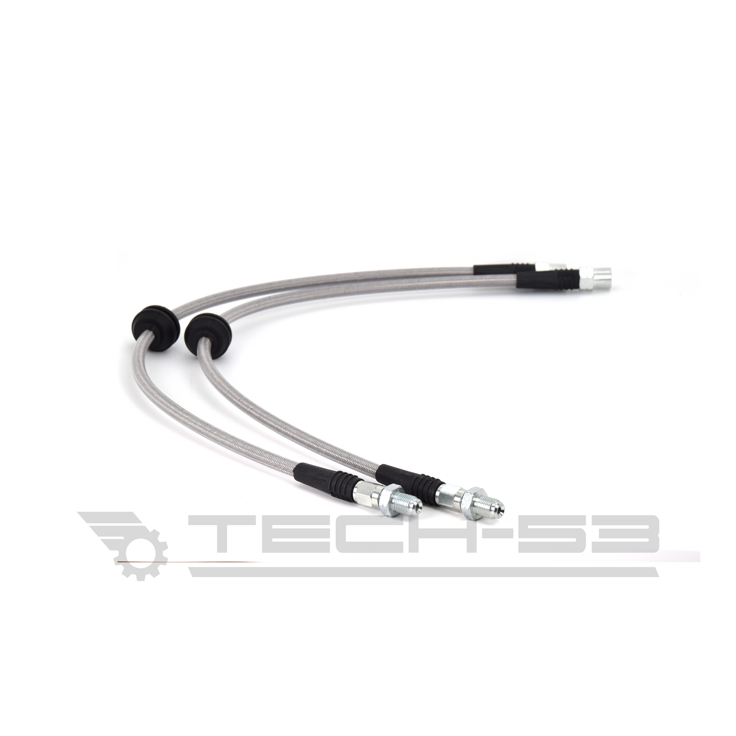 TECH 53 - BMW E36 FRONT Stainless Steel Brake Line PAIR - DOT Compliant
