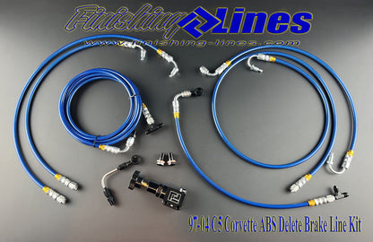 Linhas de Acabamento - C6 Corvette ABS Excluir Kit de Linha de Freio - Cilindros Mestres Estoque