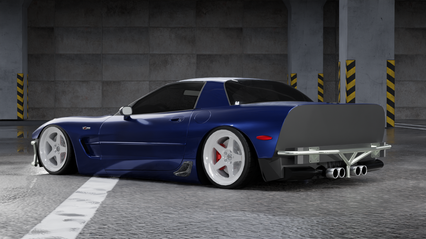 True Focus Fabrication - Chevrolet C5 Corvette - Standard Rear Bash Bar