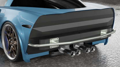 True Focus Fabrication - Chevrolet C6 Corvette - Standard Rear Bash Bar