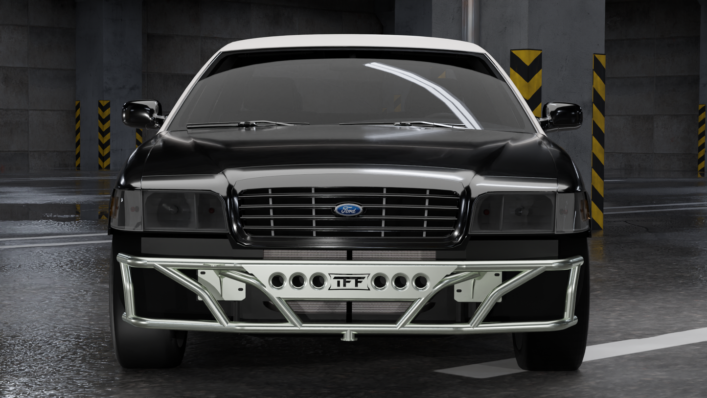 True Focus Fabrication - Ford Crown Victoria | Mercury Grand Marquis | Lincoln Town Car - Front Dual Row Bash Bar