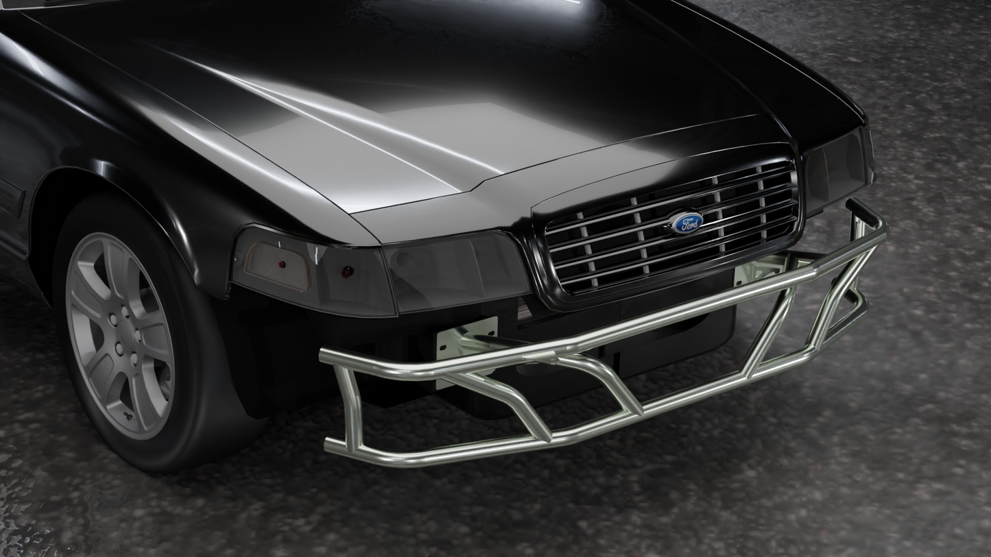 True Focus Fabrication - Ford Crown Victoria | Mercury Grand Marquis | Lincoln Town Car - Front Dual Row Bash Bar