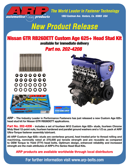ARP Nissan GTR RB26DETT Custom Age 625+ Head Stud Kit