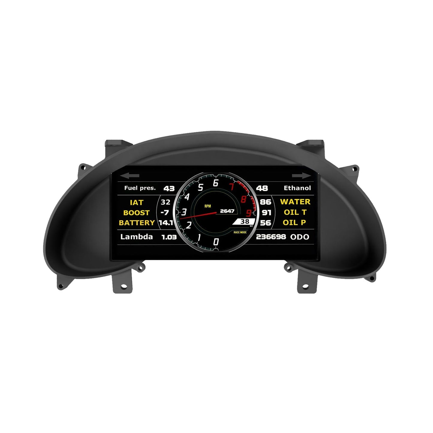 Mako Motorsport - Powertune Digital Ultrawide Dash Recessed Cluster Mount (display sold separately)
