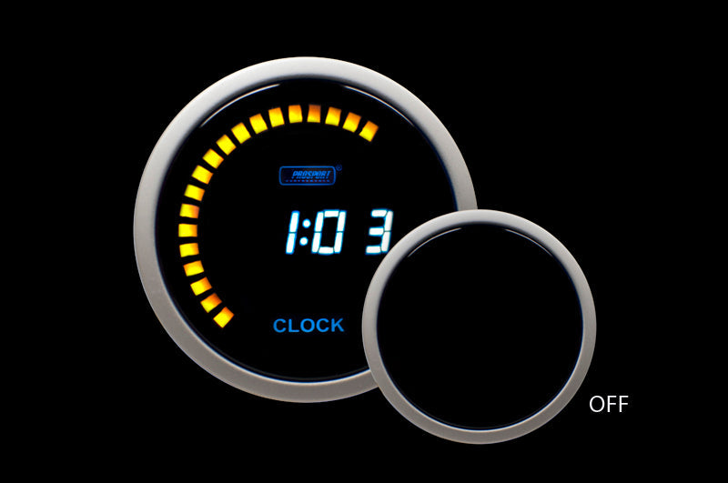 Prosport Gauges - 2-1/16" Digital Clock 12 volt -Blue
