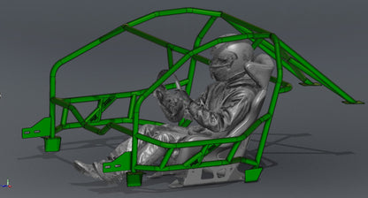 CAGEKITS - Corvette C5 FD Spec Roll Cage - Gutted Doors