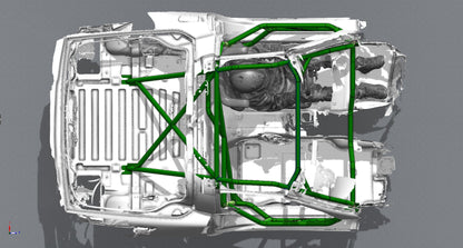 CAGEKITS - Corvette C6 FD Spec Roll Cage - Gutted Doors