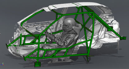 CAGEKITS - E36 Sedan FD Spec Roll Cage - Gutted Doors