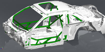 CAGEKITS - NISSAN SILVIA S14 FD Spec Roll Cage - Gutted Doors