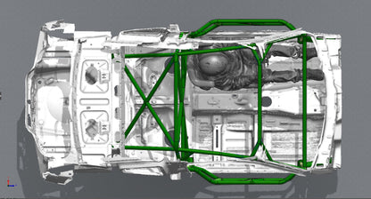 CAGEKITS - FORD MUSTANG S197 FD Spec Roll Cage - Gutted Doors