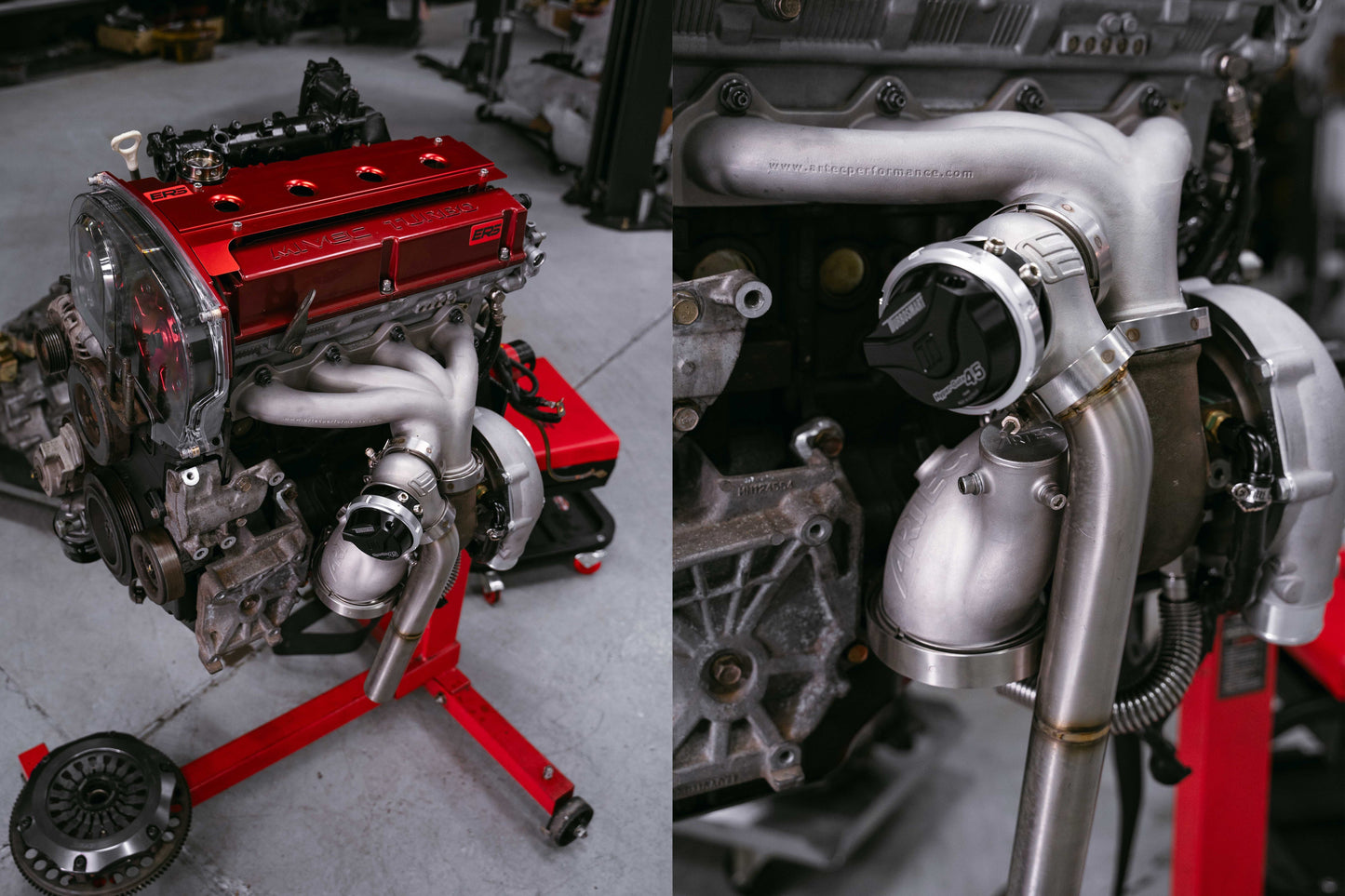 ARTEC - Mitsubishi Evo 4-9 Dump Pipe Adapter for Low Mount V-Band Exhaust Manifold