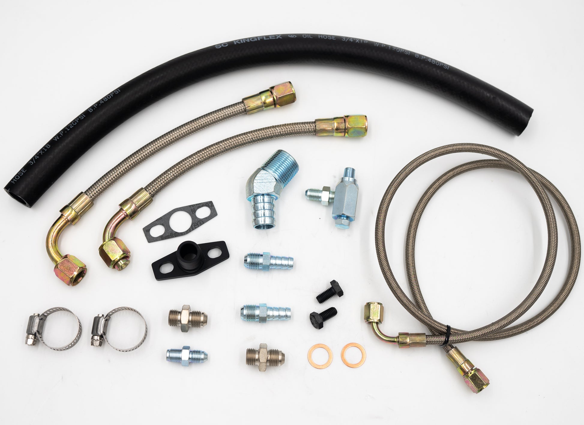 TRITDT Fits Garrett T2 T25 T28 Bush Bearing Turbo Oil & Water Line Kit TRITDT Fits Garrett T2 T25 T28 Bush Bearing Turbo Oil & Water Line Kit