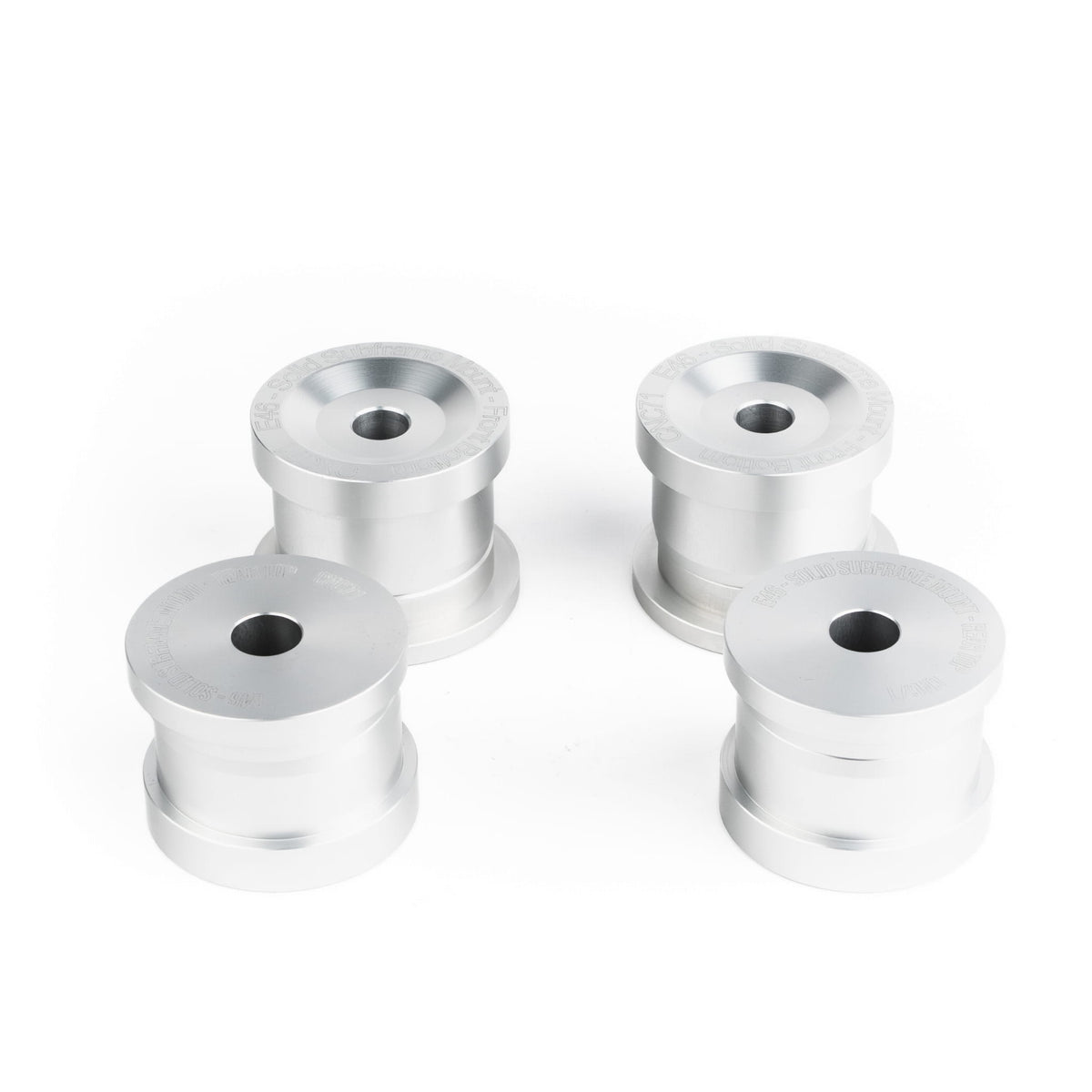 CNC71 - REAR SUBFRAME SOLID ALUMINUM BUSHINGS SET BMW E46