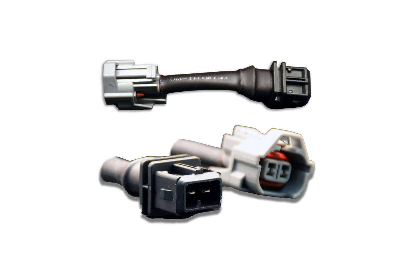 Fuel Injector Clinic - Set of 6 Denso (female) to Jetronic/EV1 Adapter (male) injector plug adaptors (padpdtoj6)