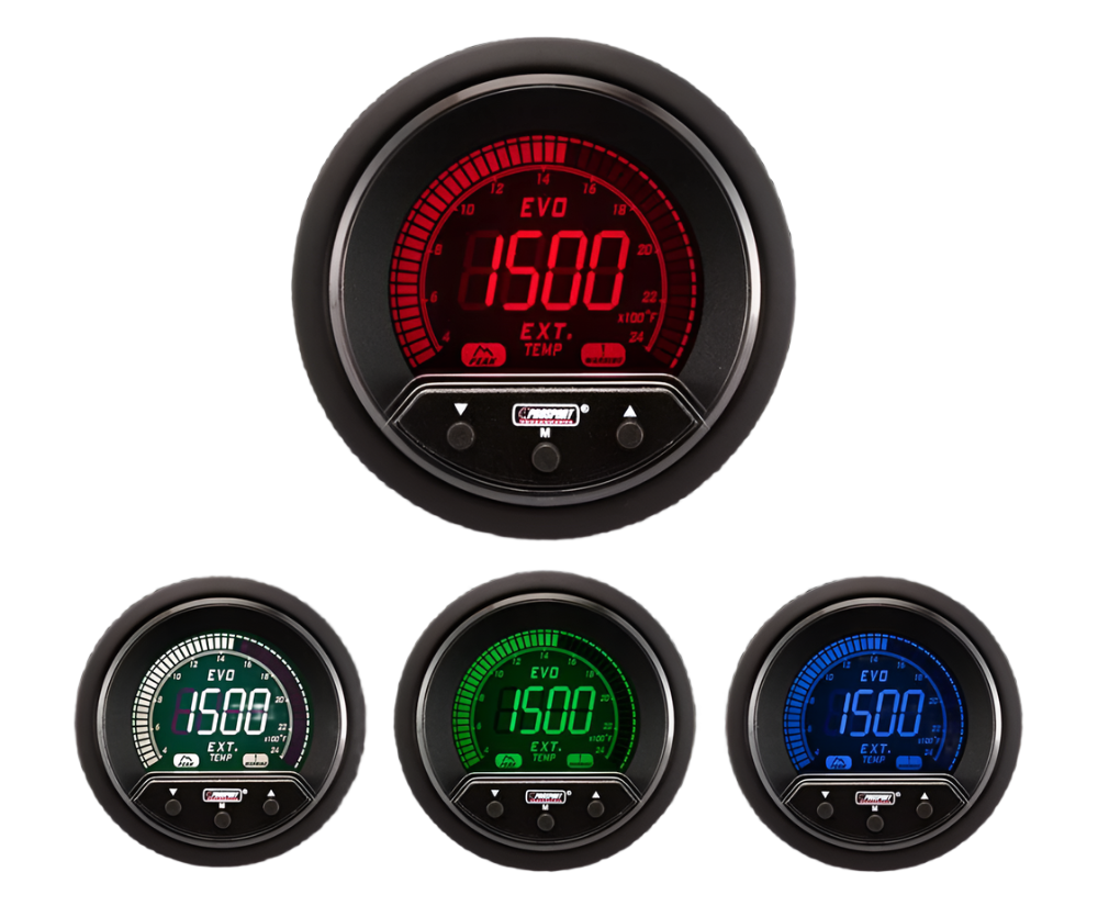 Prosport Gauges - 2-1/16" Premium Evo Electrical Exhaust Gas Temperature Gauge
