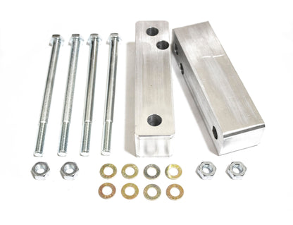 Corolla/Celica Front Frame Spacers, 2.0" Aluminum with bolts