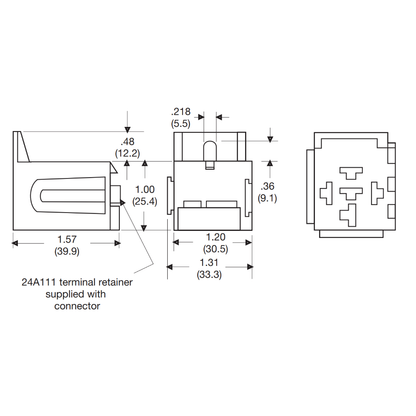 Automotive Relay Holder Kit - 4 Pin - 5 Pin Connector Dimensions