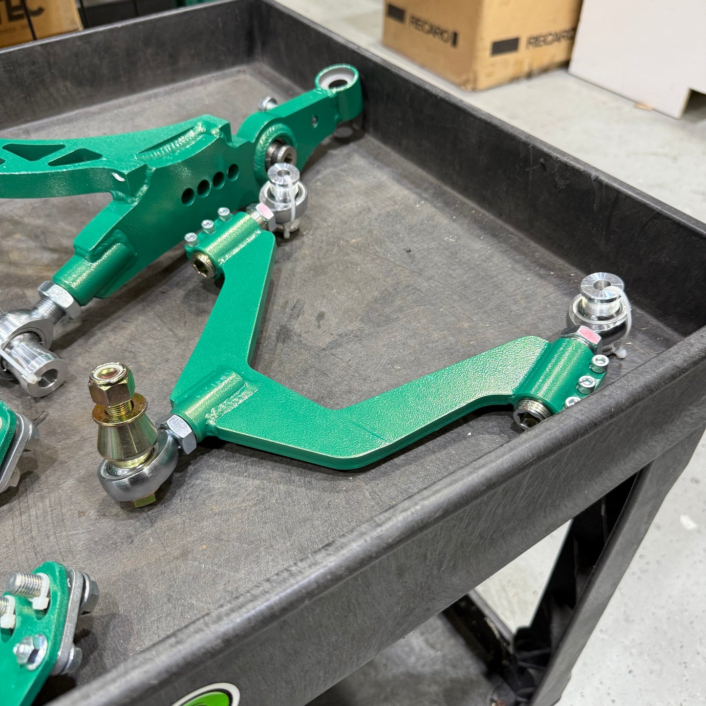 [GARAGE SALE] - FDF Raceshop - Nissan 350Z/ Infiniti G35 Mild Mantis Angle Kit - FDF Green / No Offset Rack Spacer / Include ON-CAR Adjustable Upper Control Arms