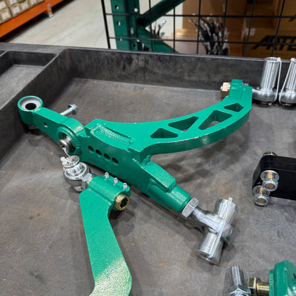[GARAGE SALE] - FDF Raceshop - Nissan 350Z/ Infiniti G35 Mild Mantis Angle Kit - FDF Green / No Offset Rack Spacer / Include ON-CAR Adjustable Upper Control Arms
