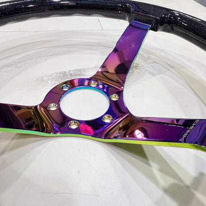 [GARAGE SALE] - NRG - 350MM 3" DEEP DISH WOOD GRAIN STEERING WHEEL