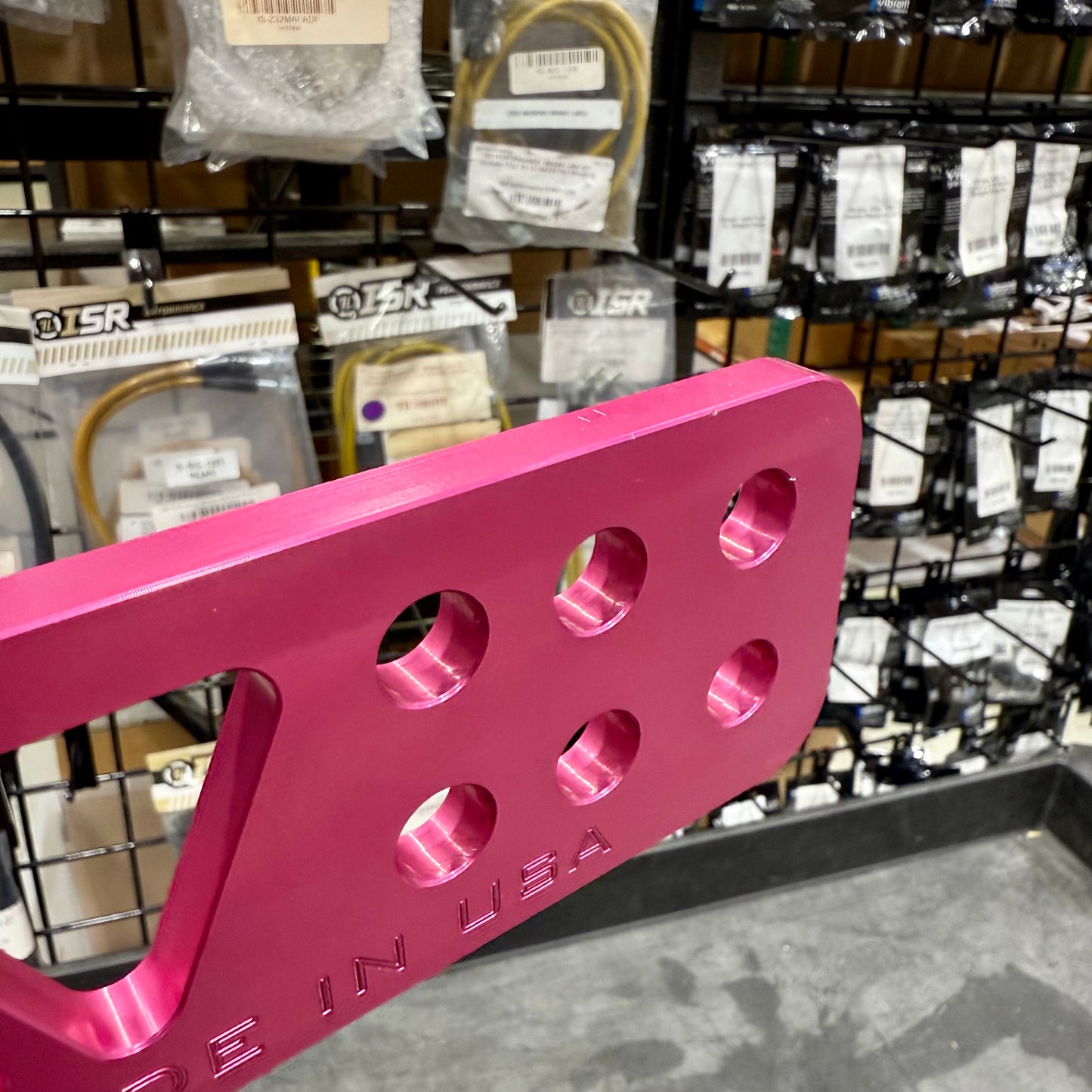 [GARAGE SALE] - BWR Front Tow Hook. Made in USA CNC Billet Aluminium, Comes with bolts and nuts (PINK)