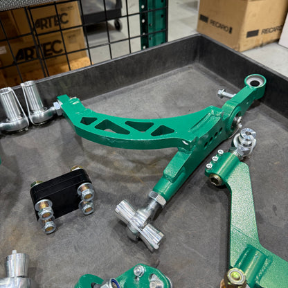 [GARAGE SALE] - FDF Raceshop - Nissan 350Z/ Infiniti G35 Mild Mantis Angle Kit - FDF Green / No Offset Rack Spacer / Include ON-CAR Adjustable Upper Control Arms