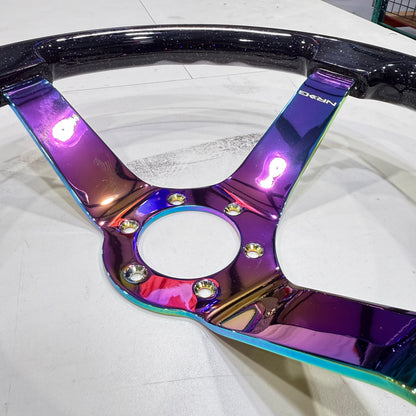 [GARAGE SALE] - NRG - 350MM 3" DEEP DISH WOOD GRAIN STEERING WHEEL