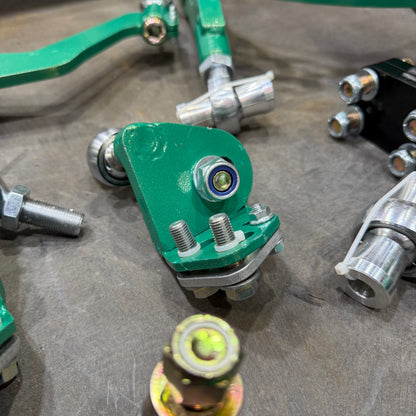 [GARAGE SALE] - FDF Raceshop - Nissan 350Z/ Infiniti G35 Mild Mantis Angle Kit - FDF Green / No Offset Rack Spacer / Include ON-CAR Adjustable Upper Control Arms