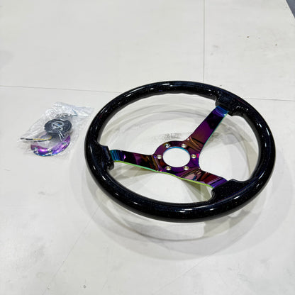 [GARAGE SALE] - NRG - 350MM 3" DEEP DISH WOOD GRAIN STEERING WHEEL
