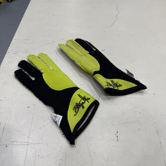 [GARAGE SALE] - BridgeMoto Small Ultraviolet 2.0 Pro Gloves - Green/Black