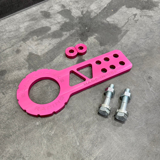 [GARAGE SALE] - BWR Front Tow Hook. Made in USA CNC Billet Aluminium, Comes with bolts and nuts (PINK)