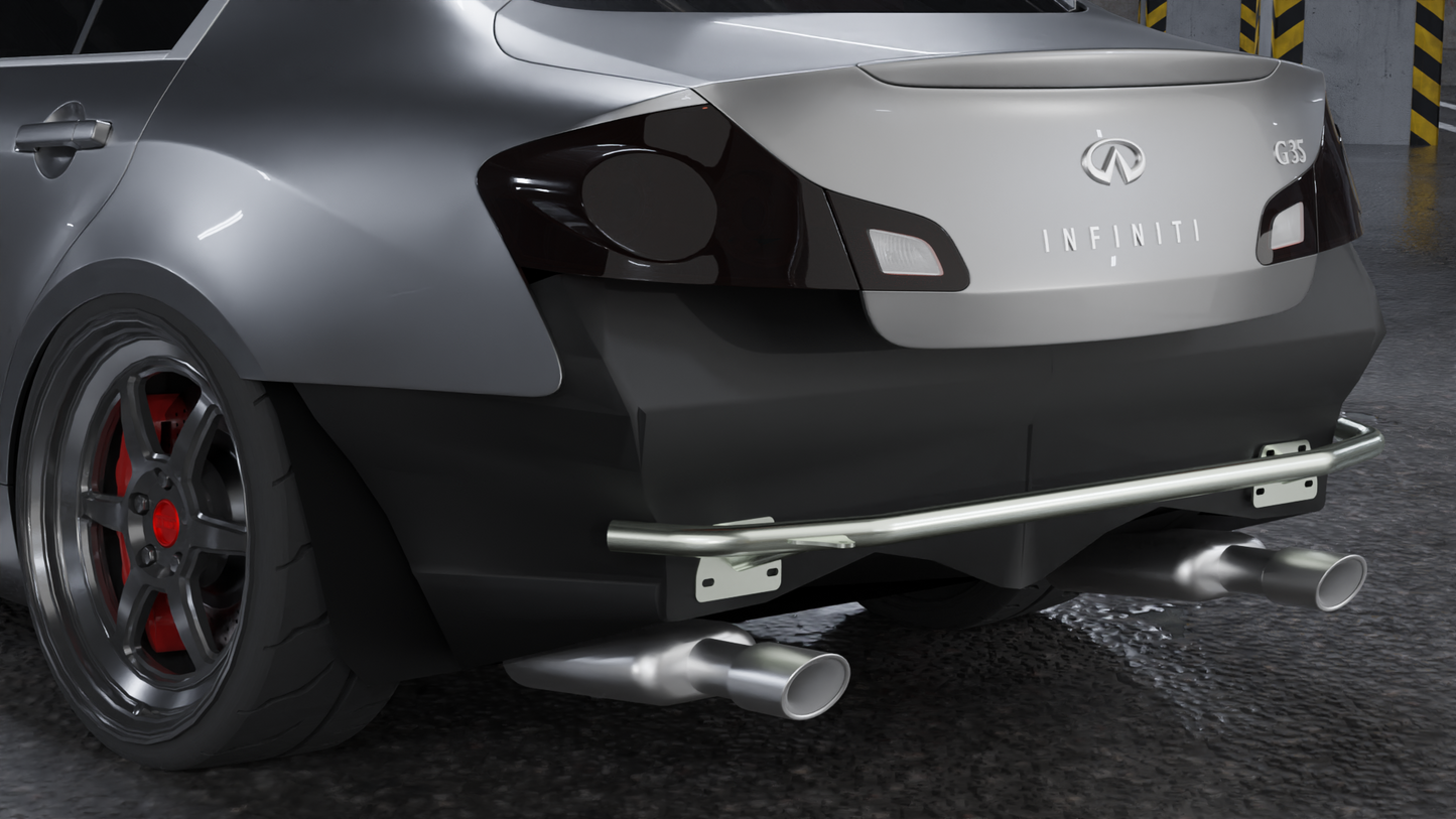 True Focus Fabrication - Infiniti G35 Sedan (07-08) | G37 Sedan - Rear Standard Bash Bar
