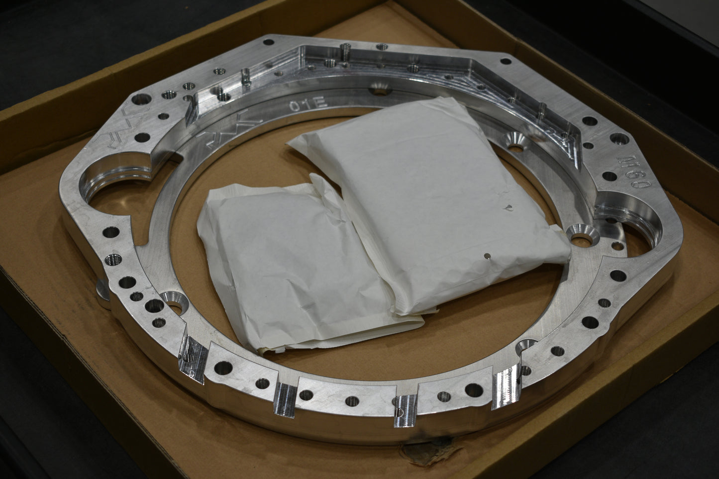[GARAGE SALE] - PMC Motorsport - Gearbox Adapter Plate BMW V8 M60 M62 S62 - AUDI 01E 2.5TDI (F0TDI-M6)