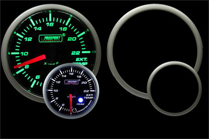 Prosport Gauges - 2-1/16" Green/White Premium EGT Gauge