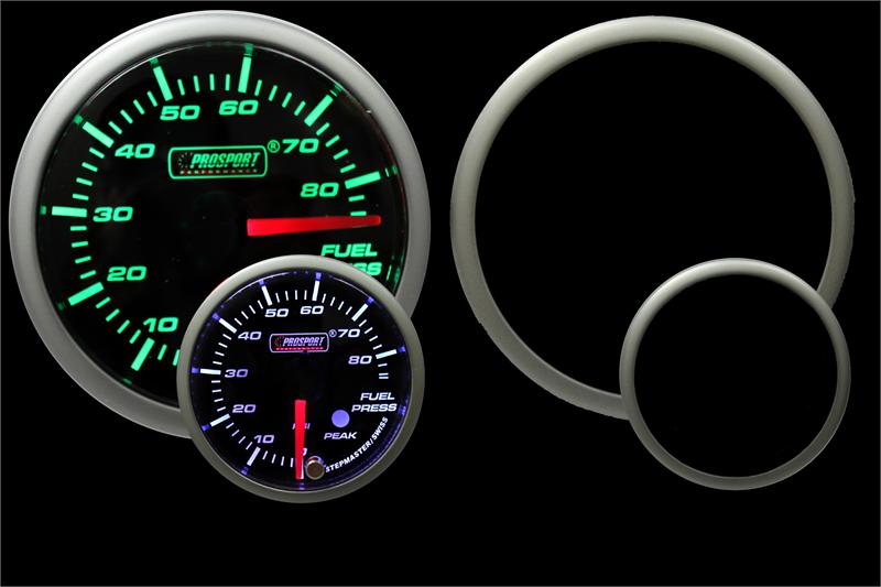 Prosport Gauges - 2-1/16" Green/White Premium Fuel Pressure Gauge