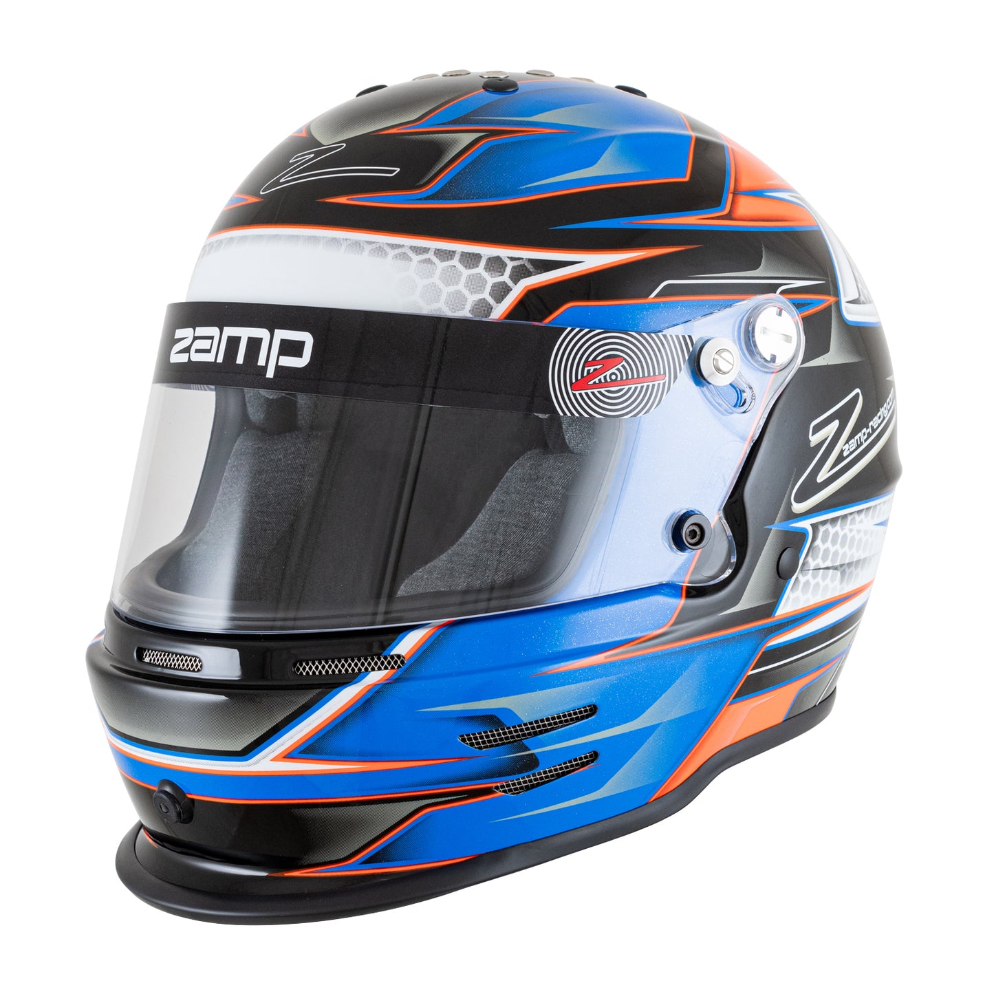 Zamp RZ-42Y Youth Snell CMR2016 Helmet Z21 Series Shield Orange/Blue 57cm