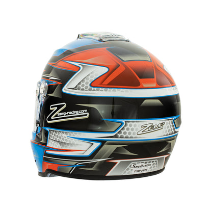 Zamp RZ-42Y Youth Snell CMR2016 Helmet Z21 Series Shield Orange/Blue 56cm