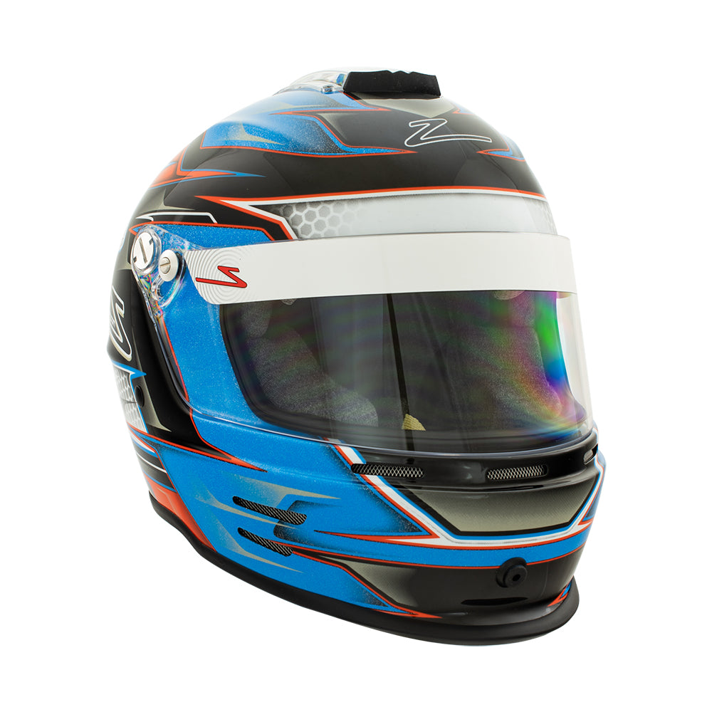 Zamp RZ-42Y Youth Snell CMR2016 Helmet Z21 Series Shield Orange/Blue 57cm