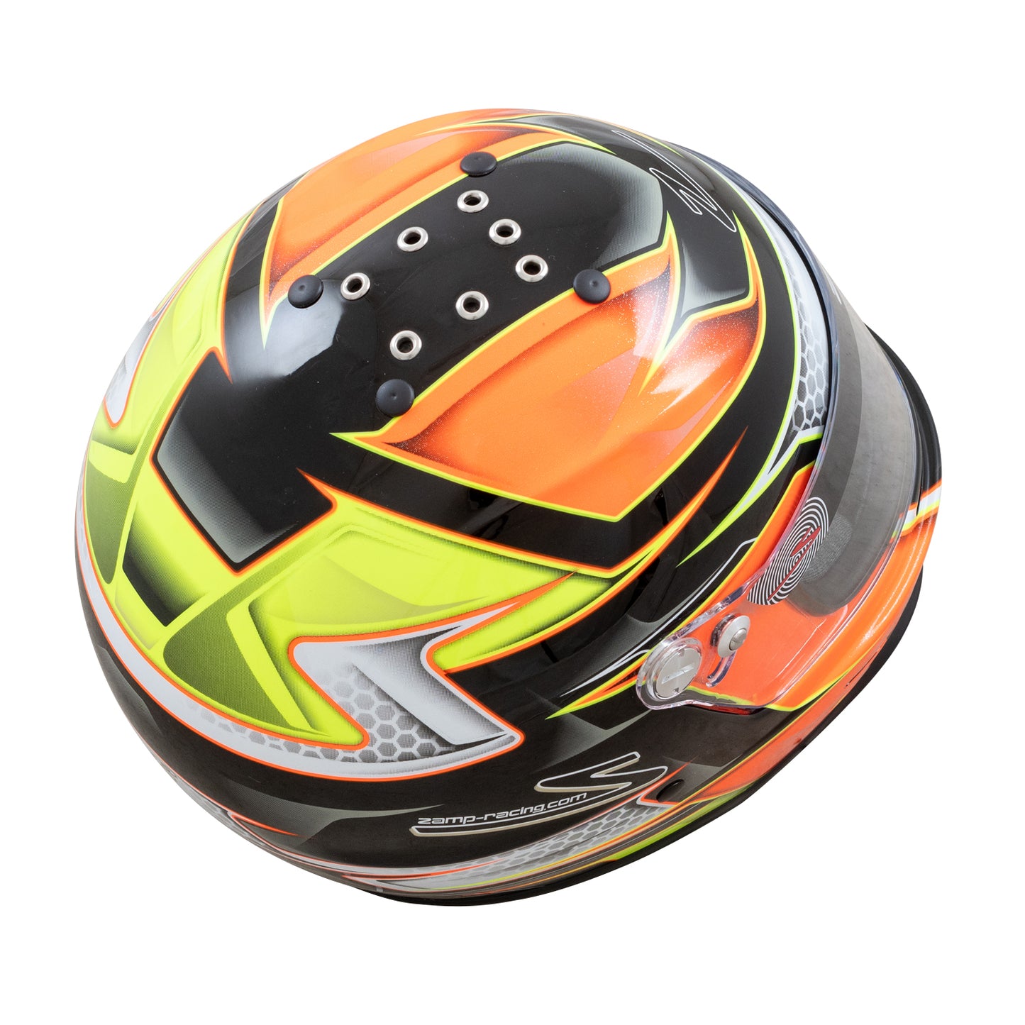 Zamp RZ-42Y Youth Snell CMR2016 Helmet Z21 Series Shield Org/Yel 54cm